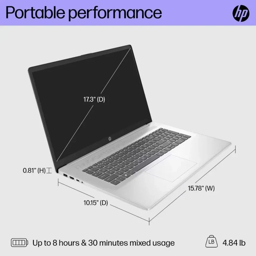HP Laptop 17 With Intel Core i7-1355U | 17,3 Inch FHD Display